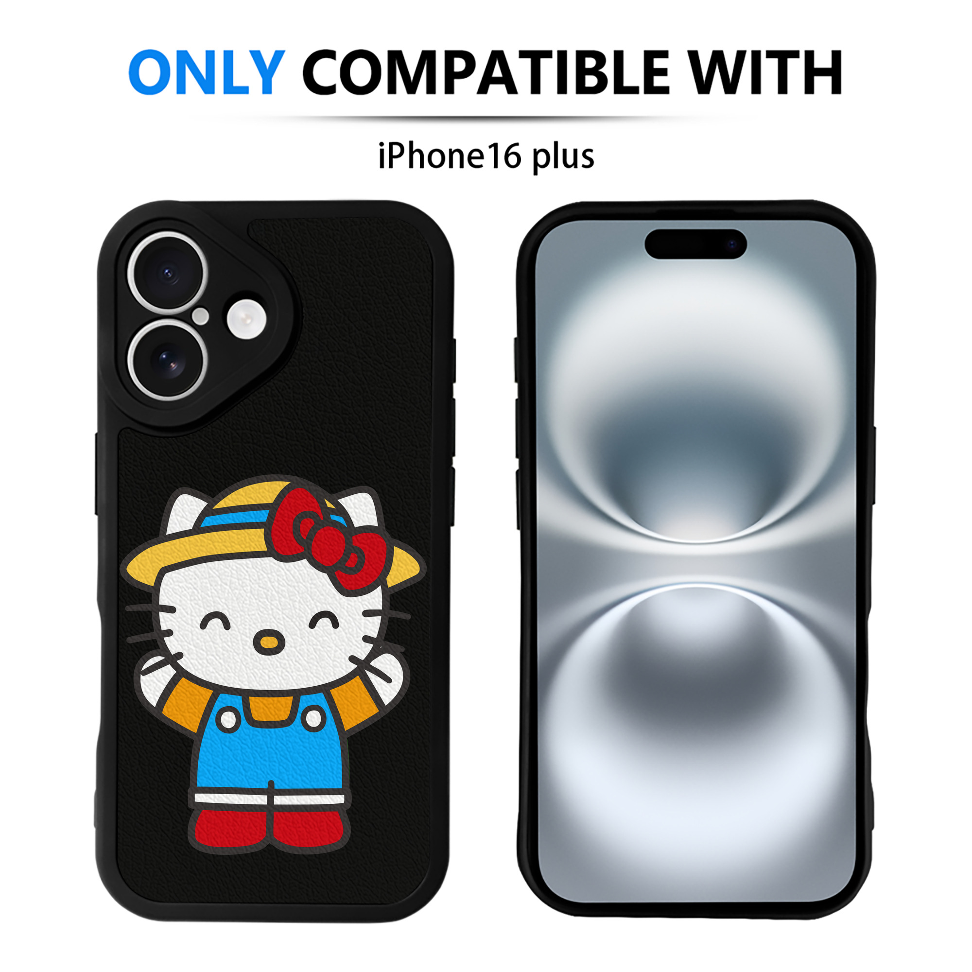 （画像用） Hello Kitty ハローキティ 【iPhone 16シリーズ対応】シリコンスマホケース（レザー調） 材質：シリコン